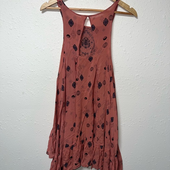 Free People Intimately Pink and Blue Asymmetrical Mini Sundress - Picture 2 of 6